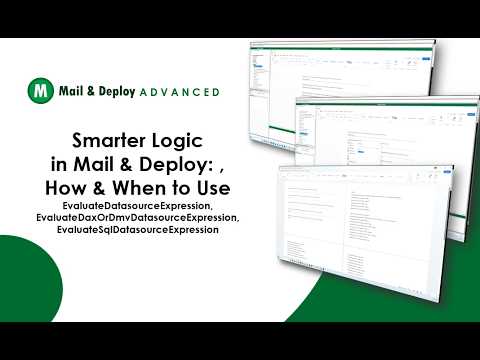 Smarter Logic in Mail & Deploy: EvaluateDatasourceExpression, SQL and DAX