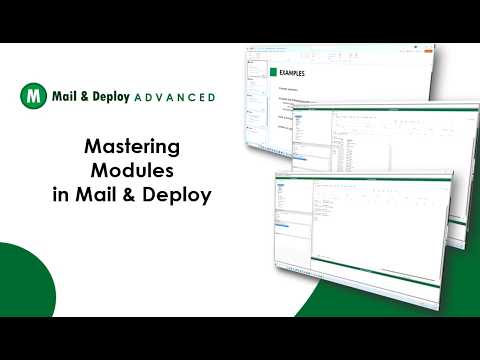 Mastering Modules in Mail & Deploy