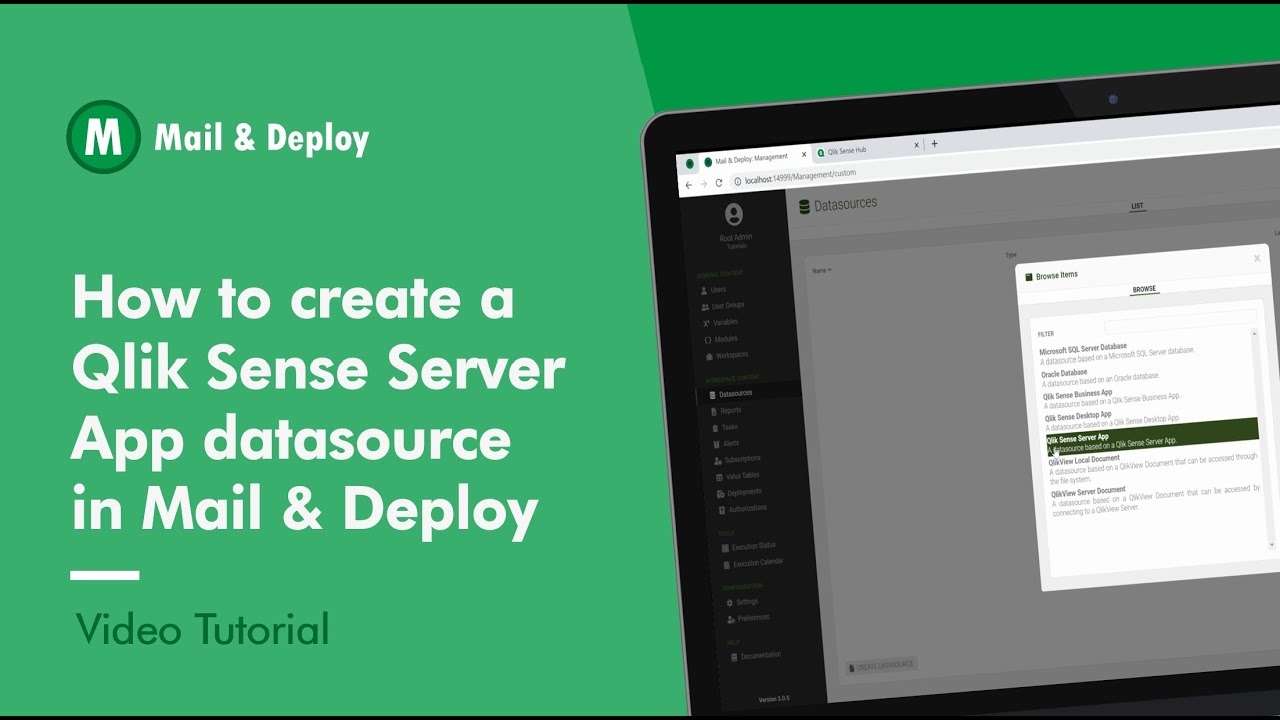 Easy way to connect your Qlik data sources to Mail & Deploy