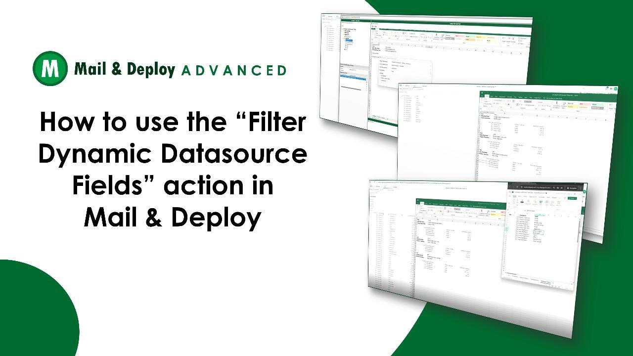How to use the Filter Dynamic Datasource Fields Action in Mail & Deploy