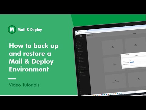 How to back up and restore a Mail & Deploy environment
