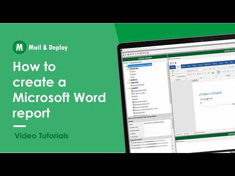 How to create a Microsoft Word Report in Mail & Deploy