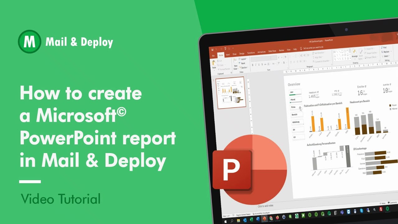Easy way to create a Microsoft PowerPoint report with Mail & Deploy