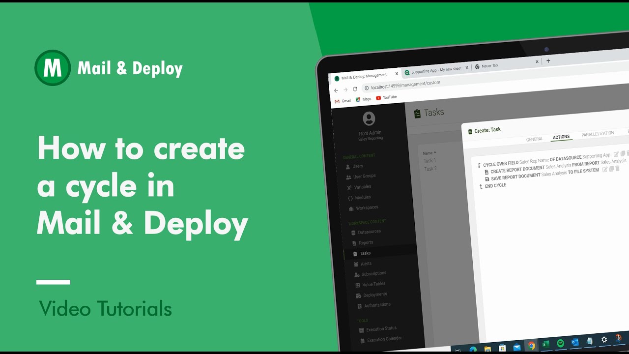 How to create cycles in Mail & Deploy