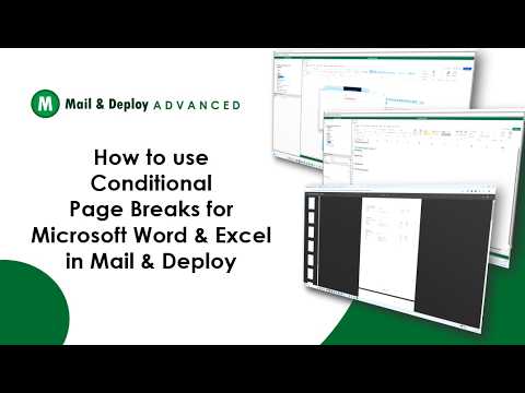 How to use Conditional Page Breaks for Microsoft Word & Excel