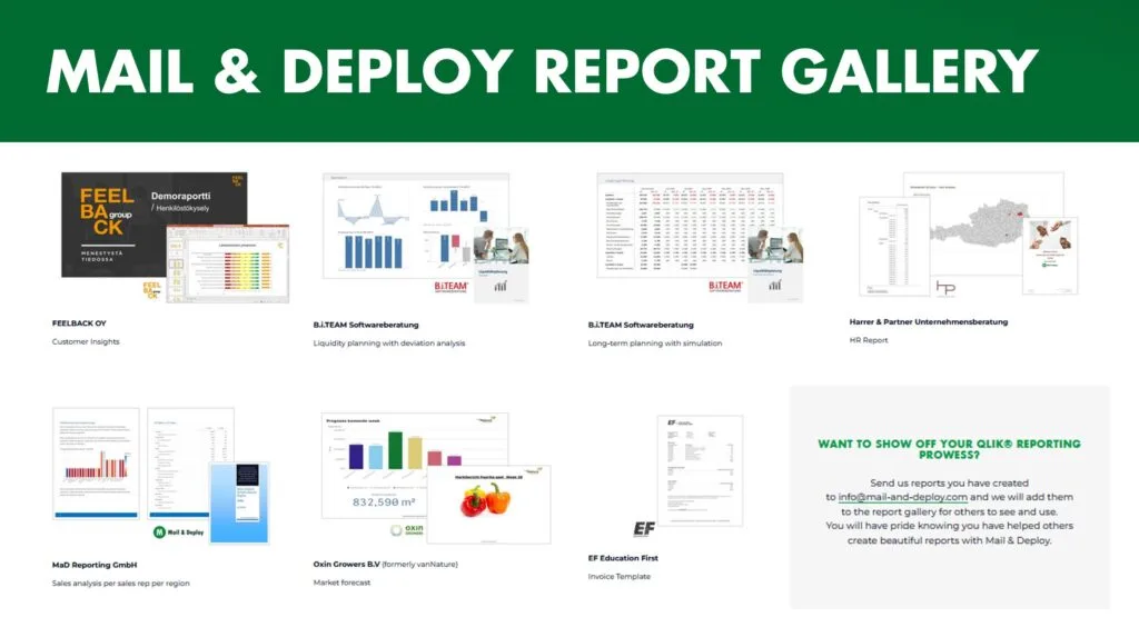 Mail & Deploy Report Gallery