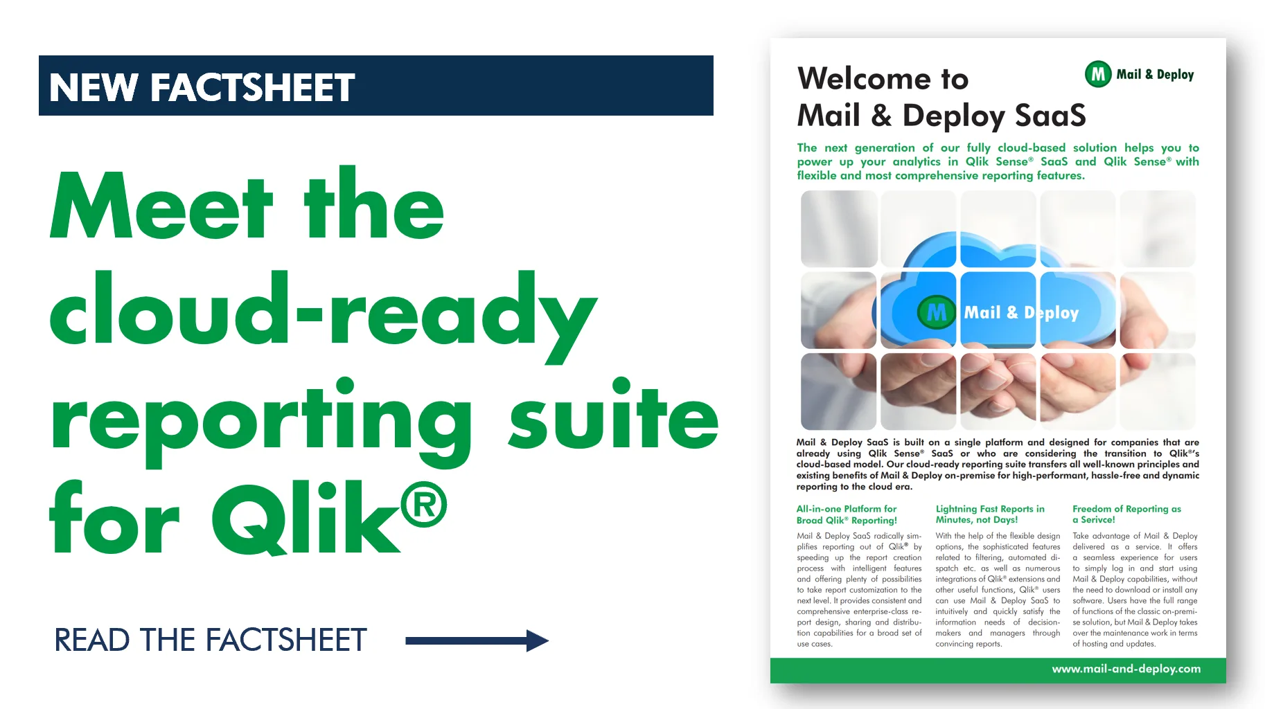 Mail & Deploy – eine Plattform zur Verwendung mit Qlik® On-Premise und Qlik® SaaS
