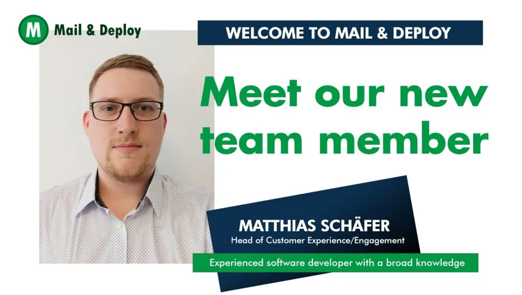 Benvenuto nel team, Matthias Schäfer!