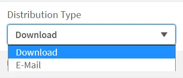 Distribution Type Selection in Mail & Deploy Self-Service Extension