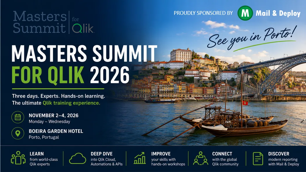 Mail & Deploy Is a Proud Sponsor of Masters Summit for Qlik 2026 in Porto