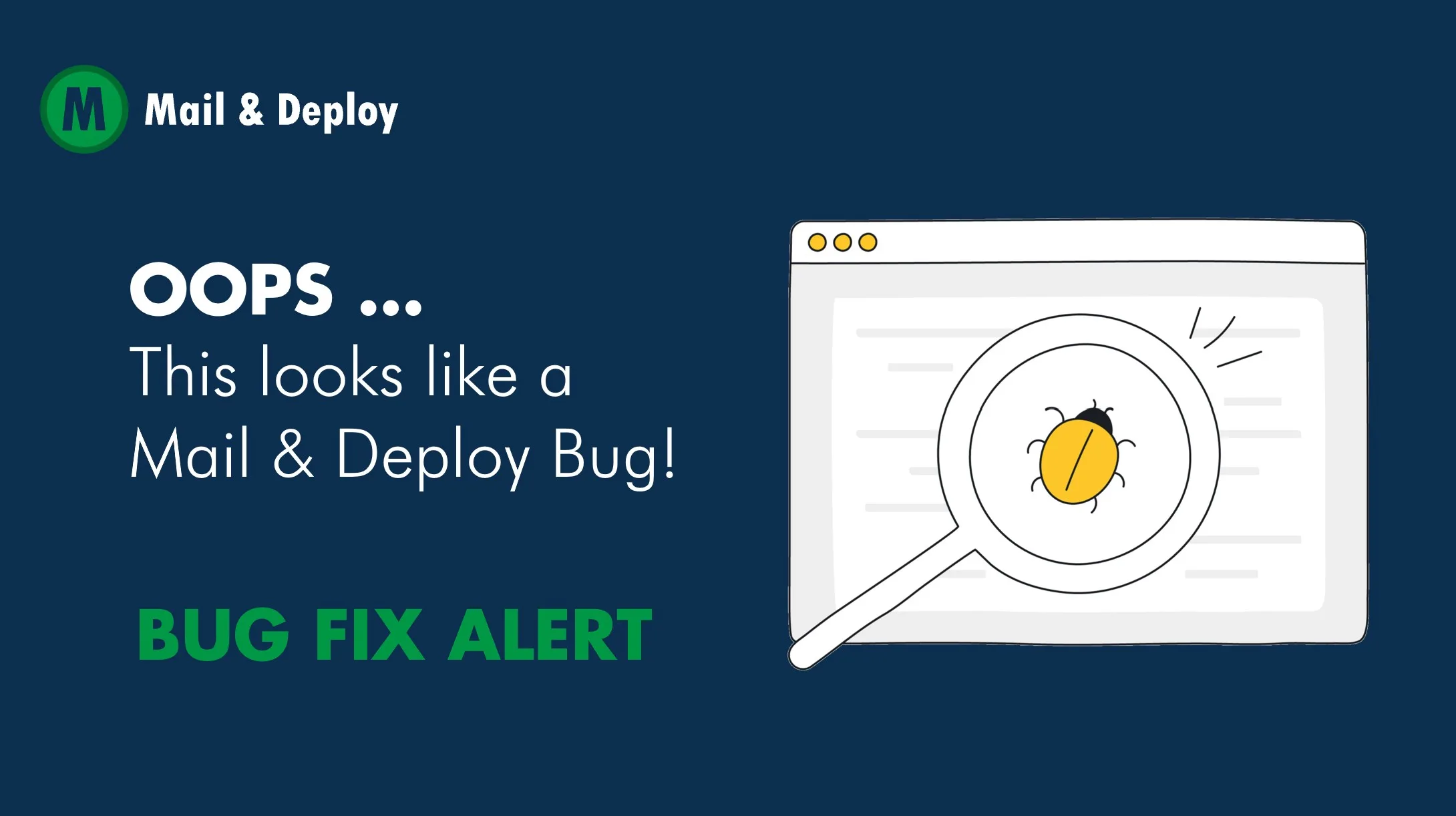 Errore riscontrato in Mail & Deploy 🐞 ! AVVISO CORREZIONE BUG per la Versione 3.4x e successive