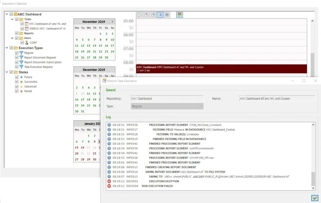 Mail & Deploy Execution Calendar