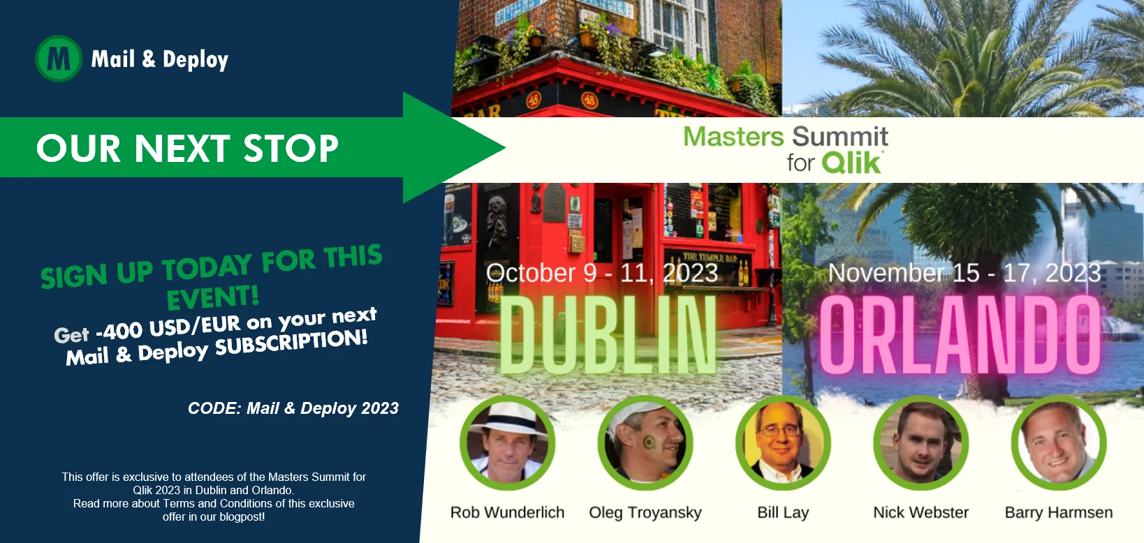 La prossima tappa: Masters Summit for Qlik a Dublino