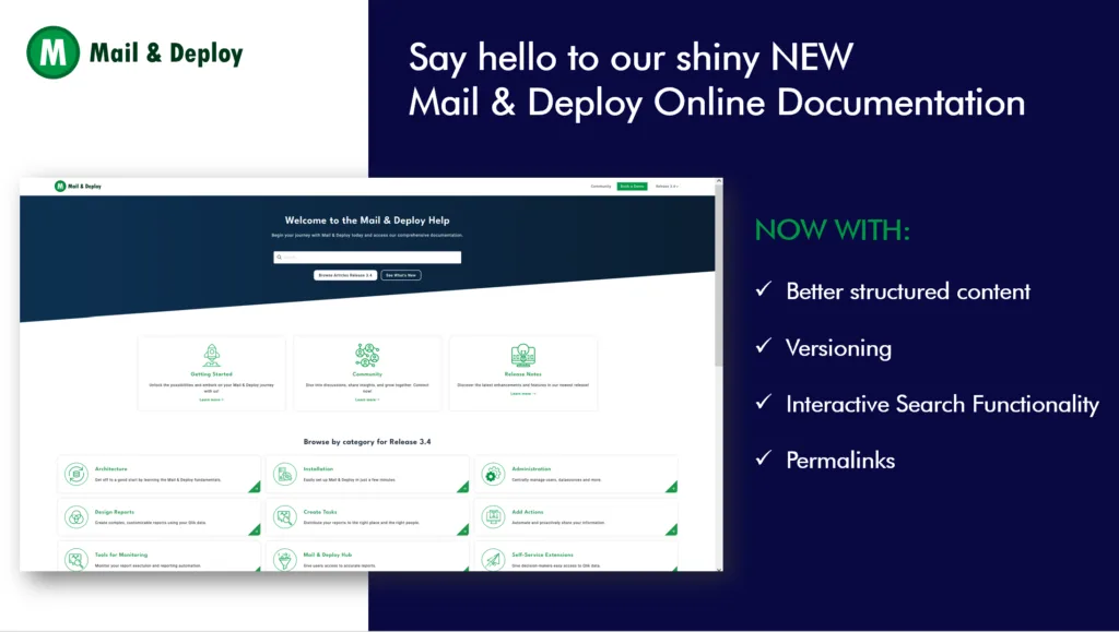 Introducing new Mail & Deploy Online Help