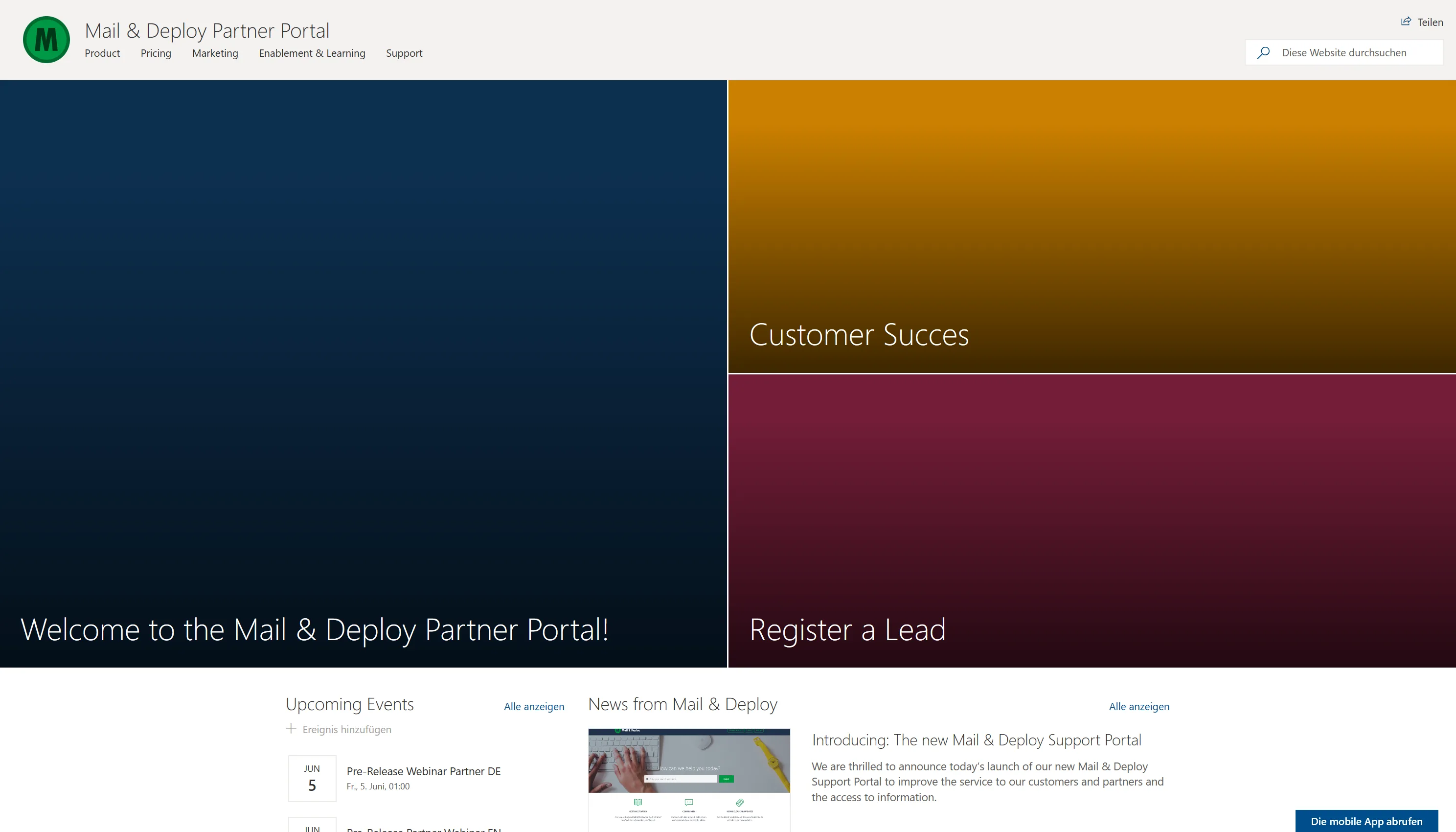 Acceda al nuevo portal para socios de Mail & Deploy