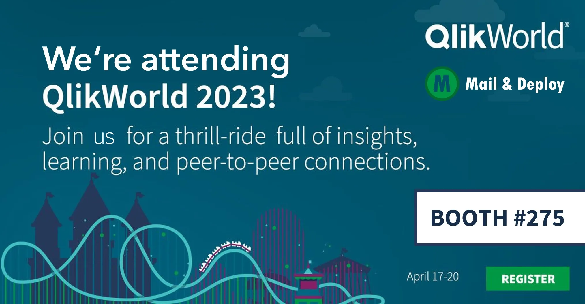 We are attending QlikWorld 2023 and you can meet us at Booth 275!
