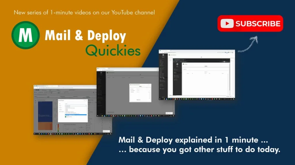 new video series - mail & deploy quickies