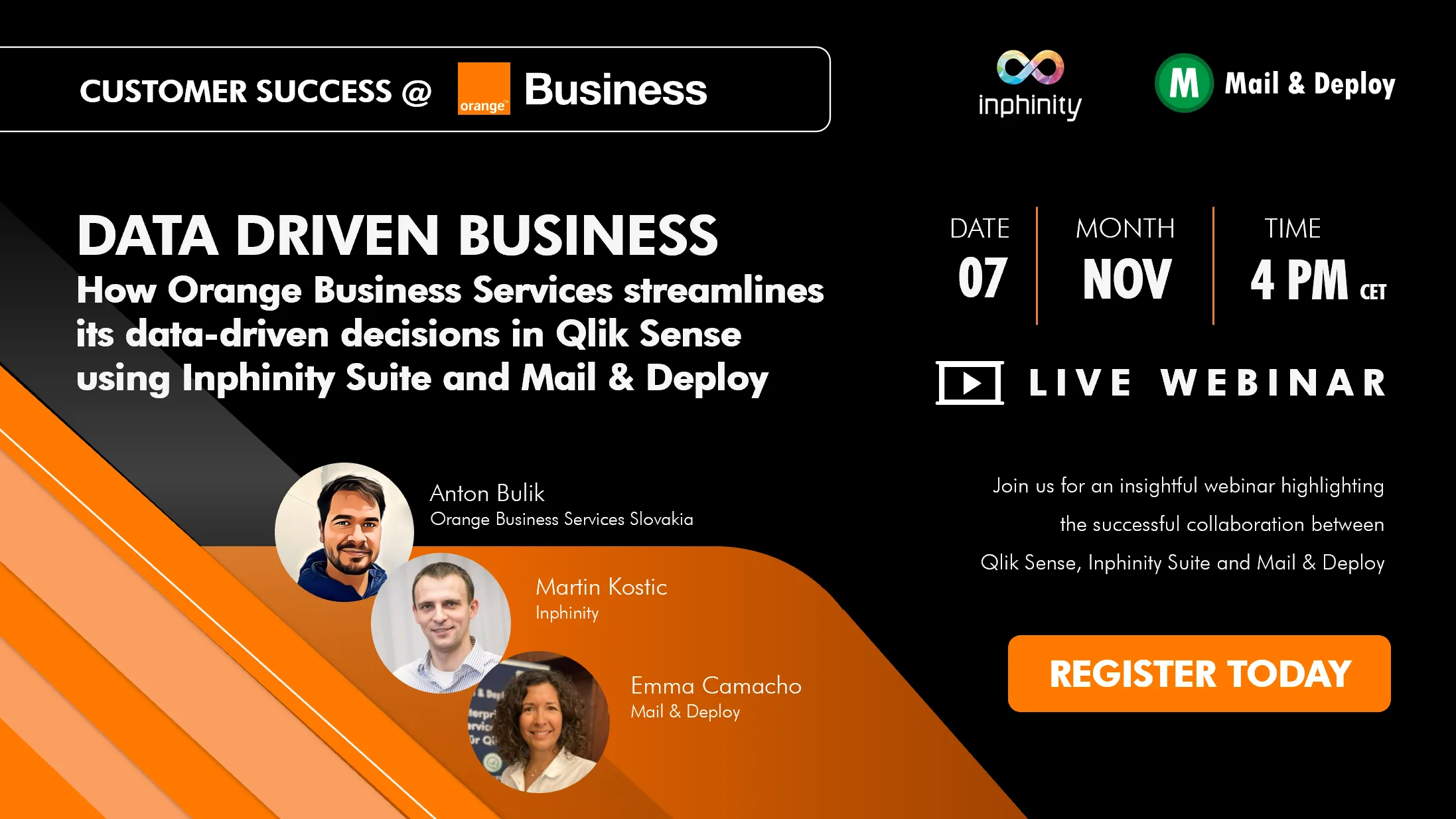 Come Orange Business Services sfrutta il potenziale di Qlik Sense, Inphinity Suite e Mail & Deploy per ottimizzare le decisioni basate sui dati