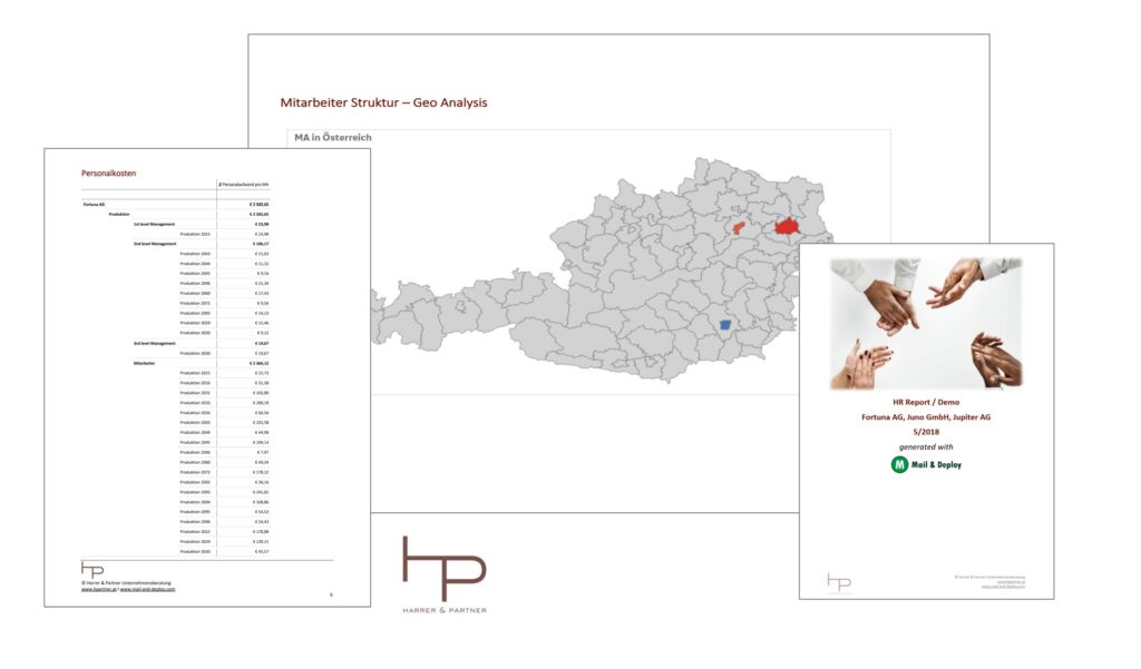 HR report — Word report generated with Mail & Deploy