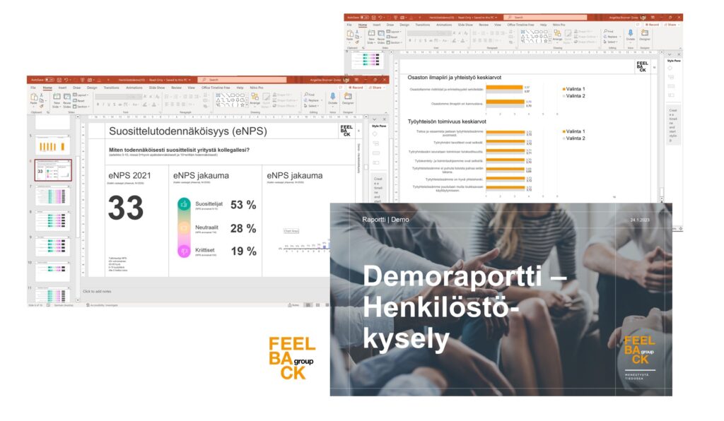 Personnel survey — PowerPoint report generated with Mail & Deploy
